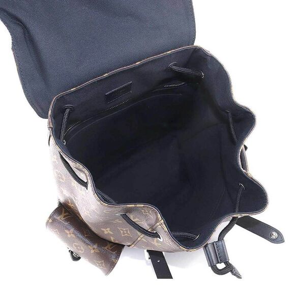 Louis Vuitton Monogram Macassar Christopher PM Backpack Rucksack Brown Noir - Picture 5 of 10